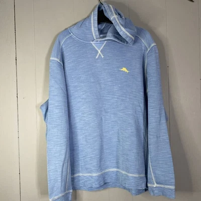Tommy Bahama Pima Algodón Para Hombres Sudadera con Capucha Grande Azul Playa Ropa Menor L 25x28 Foto 1 de 4
