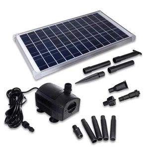 - Solar Water Pump Kit, Sun-Powered Submersible Water Fountain Outdoor Featur... - Picture 1 of 8