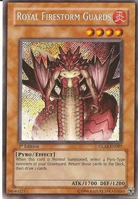 YuGiOh Royal Firestorm Guards GLAS-IT087 Secret Rare Italienisch NM 1st - Bild 1 von 2
