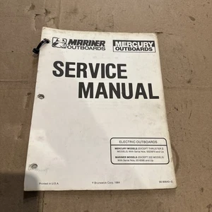 Mercury Mariner Electric Outboards Service OEM Repair Manual 90-90640-3 - Foto 1 di 3