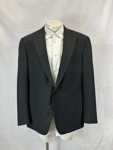 Ralph Lauren purple label Solid Black Tuxedo Suit 1-Bt Sz US 46R/ W 40 - Picture 1 of 17