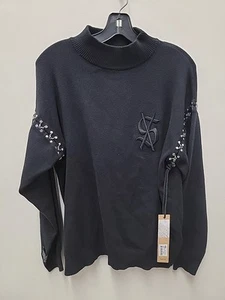 NWT Ksubi Womens Mockneck Sweater Size Small  Cotton/ Cashmere  Black - Picture 1 of 9