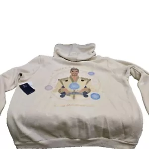 NUEVA Sudadera con Capucha Disney Adulto XL Beige Azul Wish King Magnifico Parques Para Hombres - Imagen 1 de 11