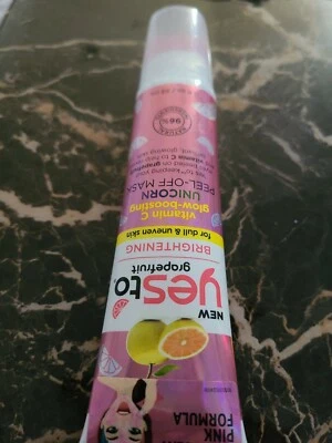 Mascarilla despegable Yes to Grapefruit iluminadora de vitamina C potenciador del brillo unicornio 2 OZ Foto 1 de 2