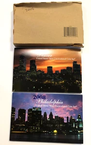 2008 Philadelphia & Denver Complete Uncirculated 28 Coin US Mint Set OGP - Picture 1 of 5