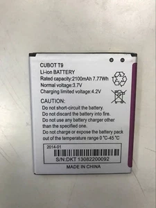 NEW Genuine Battery For CUBOT T9 2100mAh 7.77Wh 3.7V - Picture 1 of 1