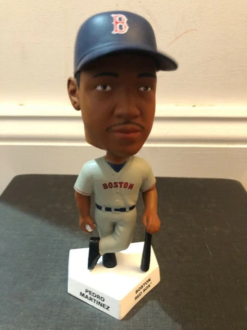 Pedro Martinez Boston Red Sox Plastic Upper Deck Gray Jersey Bobblehead Cover
