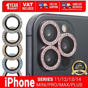 Bling Diamond Camera Lens Ring Protector Tempered Glass For iPhone 11 12 13 14 - Picture 1 of 22