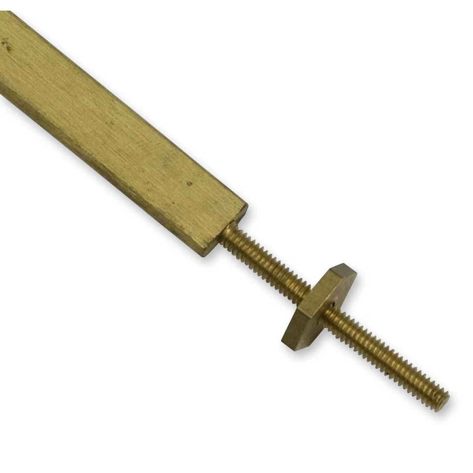 Brass long case clock pendulum screw for1/8 rod suspension longcase clockmakers - Image 1 of 2