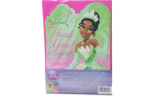 Tiana Enchanted Princess Frog Disney Kids Birthday Party Thank You Notes Cards - Picture 1 of 3