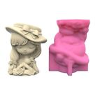 Cute Girls Pen Holder Mold Epoxy Resin Silicone Mold For Diy Decoration