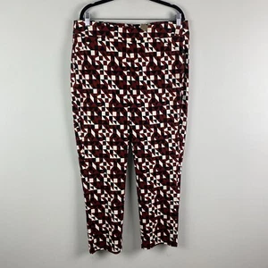 Chicos Travelers Collection Geo Crepe Knit Pull On Ankle Pants Size 2.5 US 14 - Picture 1 of 10