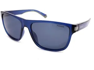 Polaroid Polarized Sunglasses Crystal Blue with Dark Blue Lenses PLD2123 XW0 - Picture 1 of 4