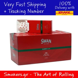 1x BOX Swan Classic slim Red Cigarette Filter Tips (total 2040) - Picture 1 of 3