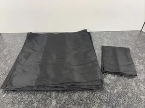 Lot of 12 Black Cloth Polyester Dinner Napkins 19" x 19" - Picture 1 of 3