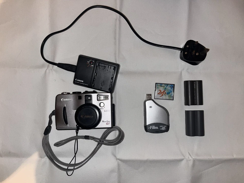 Canon Powershot G1 3.3MP + Batteries+Charger+256mb Memory Card  & Fully Working - Image 1 of 4