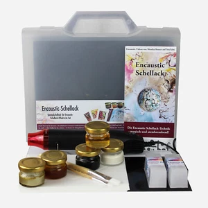 Encaustic Schellack - großes Geschenk Set mit viel Zubehör - Bild 1 von 3