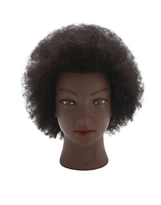 Afro Human Hair Training Head Mannequin Human hair 25.4cm / 10.inch - Picture 1 of 4