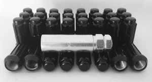 (32) GORILLA BLACK SPLINE 9/16-18 LUG NUTS 1994-2010 RAM 2500 Aftermarket Rims - Picture 1 of 1