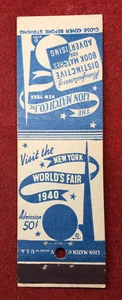 1940 NEW YORK WORLD'S FAIR MATCHBOOK mb98 - Bild 1 von 2