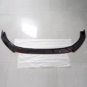 V2 Style Front Bumper Splitter Lip Chin Red Black For KIA K5 GT GT-line 2020-24 - Foto 1 di 12