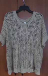 Faded Glory Open Weave Knit Top Sz 1X 16W 100% Acrylic Bust 56 Length 28 in - Picture 1 of 4