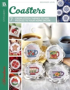 COASTERS Cross Stitch Pattern Book ~ 28 Designs for Year Round Fun and Gifts - Picture 1 of 11