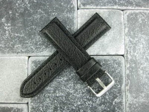 22mm Buffalo Leather Strap Black Watch Band IWC Big Pilot Portuguese Large Long - Picture 1 of 5