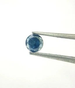 Natural diamond rustic diamond 0.17tcw 3.2mm blue round rose cut for mother gift - Picture 1 of 10