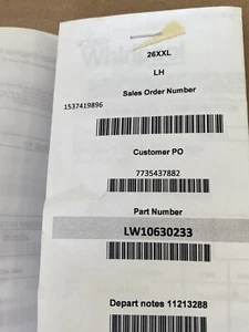 NEW Genuine Whirlpool Refrigerator Door-FIP LW10630233 LH Stainless Steel - Picture 1 of 12