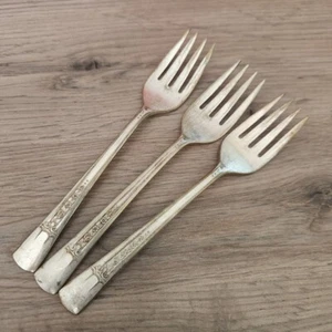 3 tenedores de postre para ensaladas Dorianne DOS1 plateado flores de 6" - Imagen 1 de 7