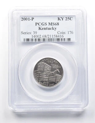 2001-P Washington State Quarter Kentucky MS68 PCGS *9415 - Image 1 of 3