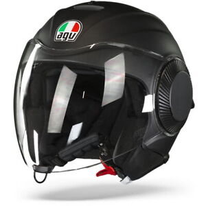 AGV Orbyt Matt Black Jet Helmet Motorcycle Helmet - New! Fast Shipping!