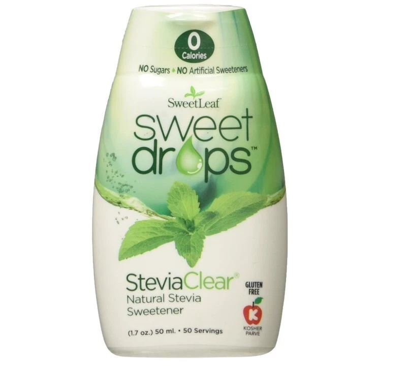 SweetLeaf Sweet Drops Edulcorante Líquido Stevia, SteviaClear, 1.7 OZ - Paquete de 2 Foto 1 de 1
