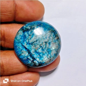 Apatite Stone Natural Neon Blue Apatite Cabochon Loose Gemstone 84 Cts. ME-9770 - Picture 1 of 8