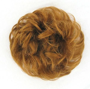 Haargummi Scrunchie Haarteil Haarverdichtung Dunkelblond blond klar 17 27 - Imagen 1 de 1