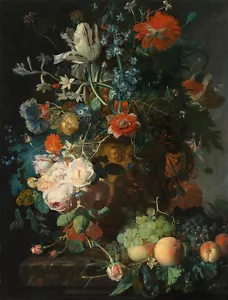 Jan van Huysum: "Still Life with Flowers and Fruit" (1700-1749) — Fine Art Print - Picture 1 of 7