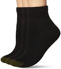 Gold Toe Women&#39;s Ultratec Quarter Socks 3-Pairs Black Medium