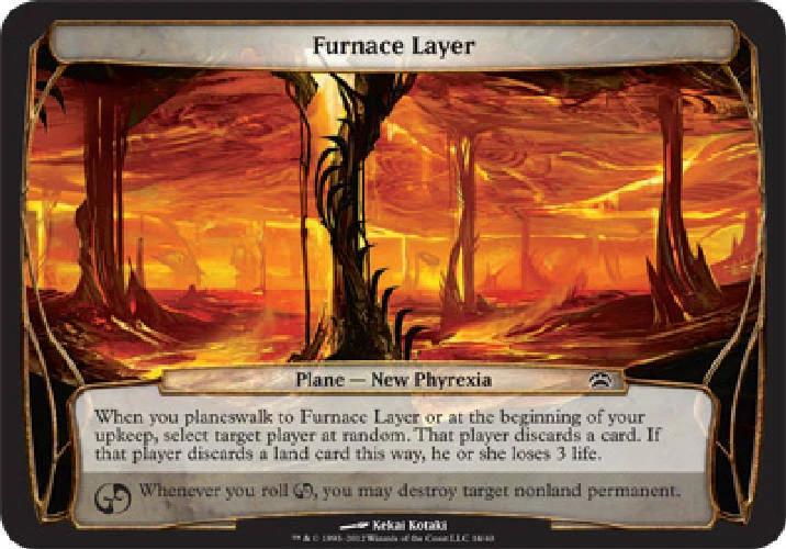 FURNACE LAYER (OVERSIZE) Planechase 2012 MTG Magic the Gathering Cards DJMagic - Image 1 of 1