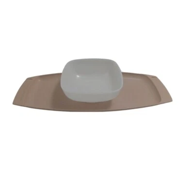 Vintage Tupperware #771 -1 Beige Serve-Ette Tray Chip Dip Snack Dish NO LID - Image 1 of 3