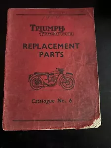 Triumph Tiger Cub Replacement Parts Catalogue No.6 1959 original Book Used - Picture 1 of 2