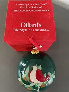 Dillards First Series The 12 Days Of Christmas Ornament Partridge In A Pear Tree - Picture 1 of 5