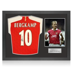 Dennis Bergkamp Signed Arsenal 2023-24 Football Shirt. Icon Frame - Picture 1 of 5