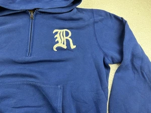 Rugby Ralph Lauren Mens Sweatshirt XL Blue Vintage Zip Hoodie R Patch - Picture 1 of 11