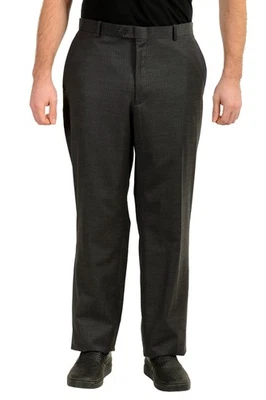 Alfani Men's Slim Fit Gray Wool Striped Flat Front Dress Pants US 40 IT 56 - Image 1 of 4