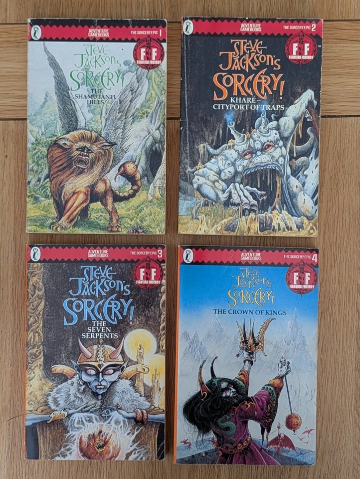 Fighting Fantasy Steve Jackson's Sorcery Epic Books 1 - 4 [Adventure Gamebooks] - Image 1 of 2