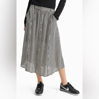 A.L.C. Silk Striped Skirt 2 - Image 1 of 4