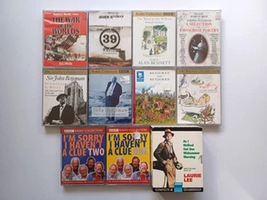 11x SPOKEN WORD AUDIOBOOK CASSETTE TAPES - WELLS BUCHANAN BENNETT BETJEMEN BBC - Picture 1 of 2