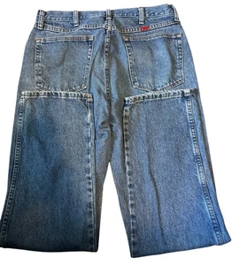 Vintage Britannia Mens Blue Jeans Straight Leg Size 34x 34 Cotton 80s Y2K - Picture 1 of 10