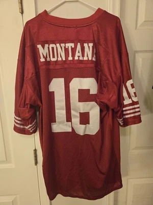 Camiseta retro de los San Francisco 49ers Joe Montana Mitchell & Ness talla 56 XL Foto 1 de 4